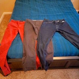 Mens bundle of Banana republic 33x34 tapered and slim fit Jeans and Chino pants